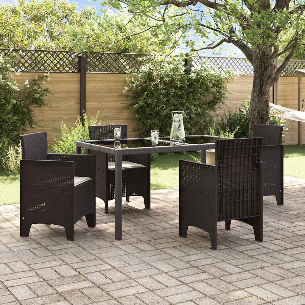 Vidaxl tuinstoel 4 st bruin polypropyleen