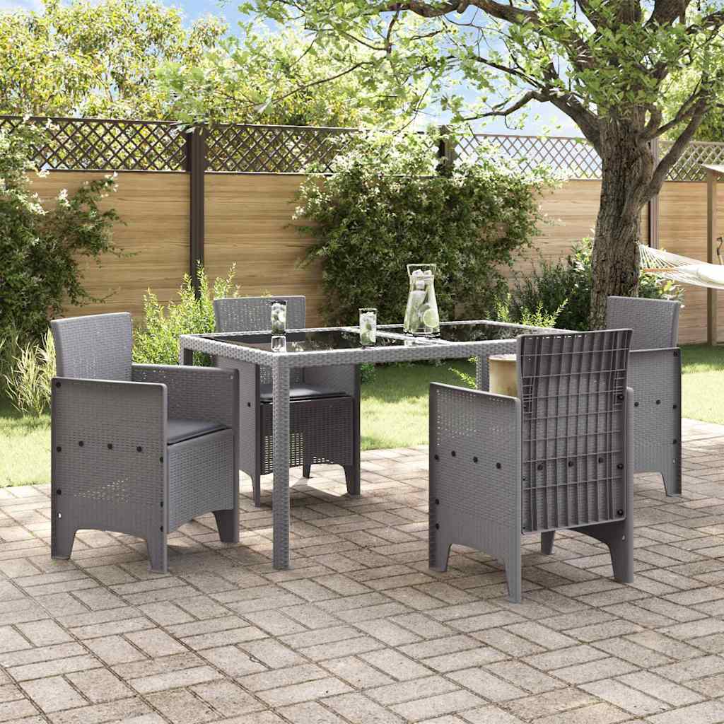 Vidaxl tuinstoel 4 st lichtgrijs polypropyleen