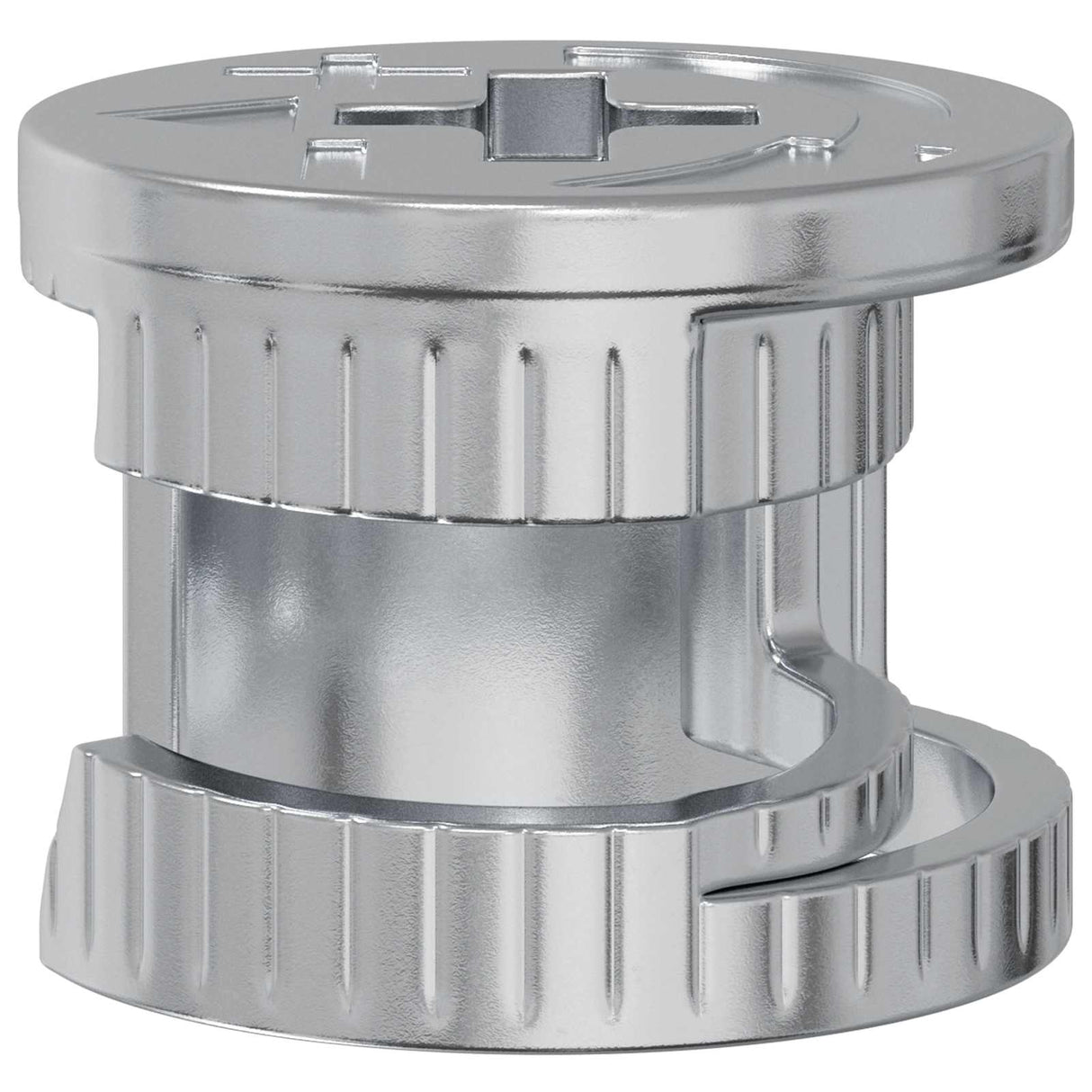 Vidaxl cam lock moeren 12 pcs zilver 15 x 11,5 mm staal