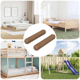 Vidaxl houten dowels 2 pcs bruin ø8 x 35 mm massief hout