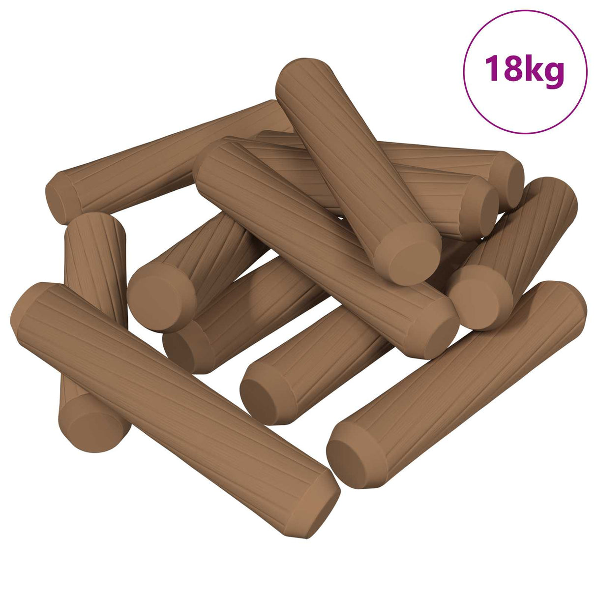 Vidaxl houten dowels 18000 pcs bruin massief hout