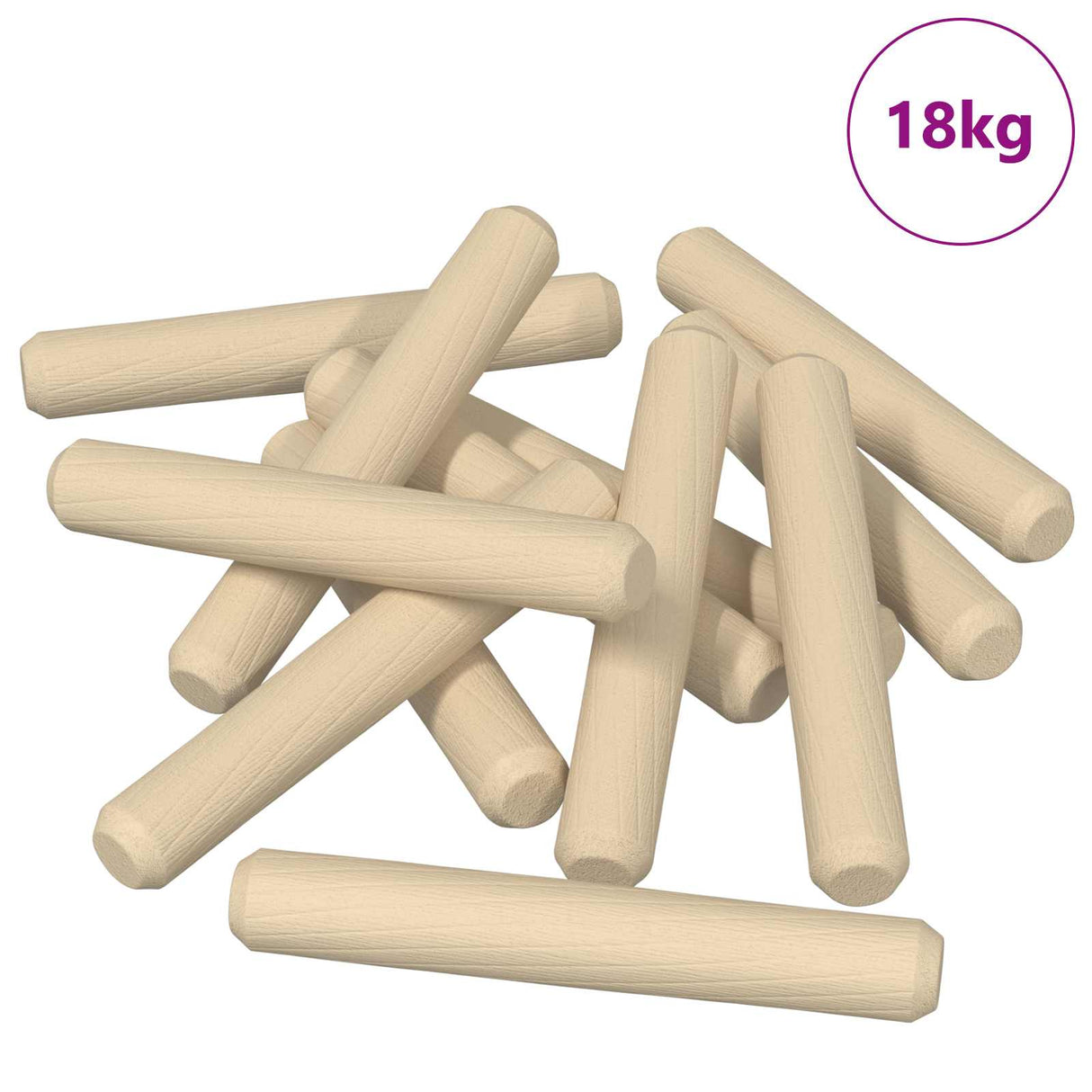 Vidaxl houten dowels 12000 pcs bruin massief hout