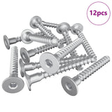 Vidaxl bevestigingsschroeven 12 pcs zilver ø5 x 40 mm metaal