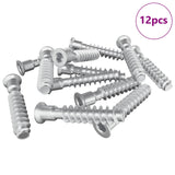 Vidaxl hoofdkapbout 12 pcs zilver m7 x 40 mm staal
