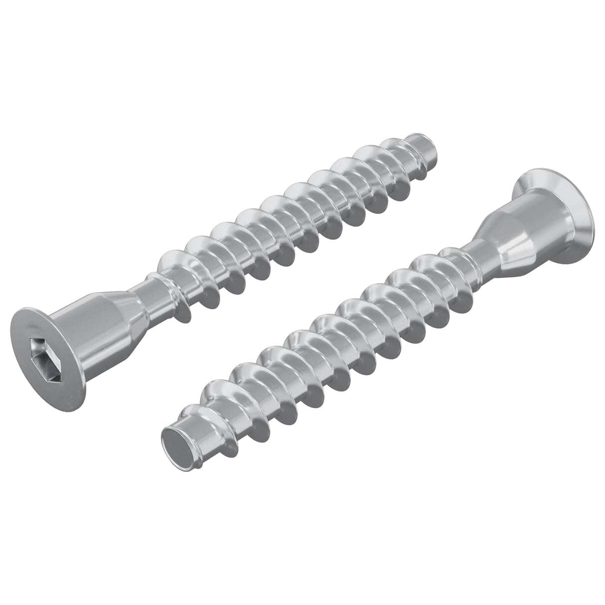Vidaxl bevestigingsschroeven 2 pcs zilver ø7 x 50 mm metaal