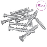 Vidaxl bevestigingsschroeven 12 pcs zilver ø7 x 50 mm metaal