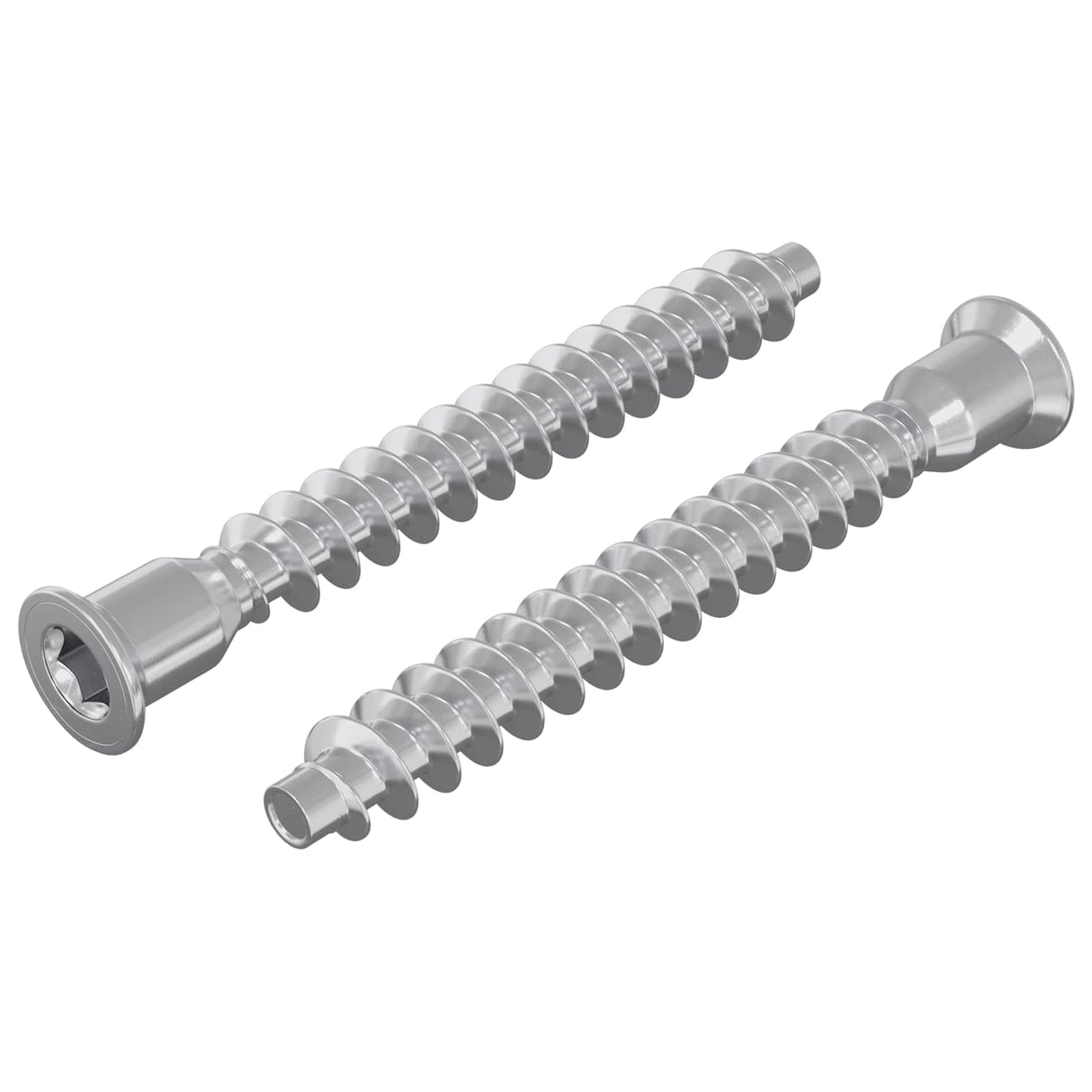 Vidaxl bevestigingsschroeven 2 pcs zilver ø7 x 58 mm metaal