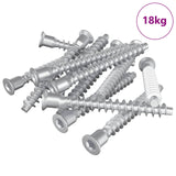 Vidaxl bevestigingsschroeven 2100 pcs zilver metaal