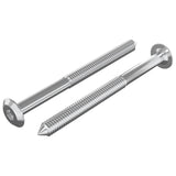 Vidaxl meubelschroeven 2 pcs zilver m6 x 70 mm staal