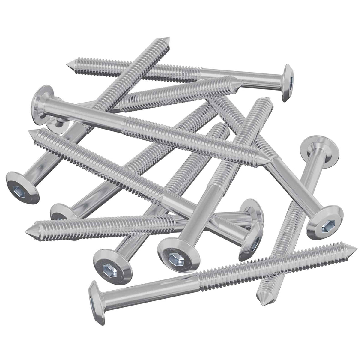 Vidaxl meubelschroeven 12 pcs zilver m6 x 85 mm staal