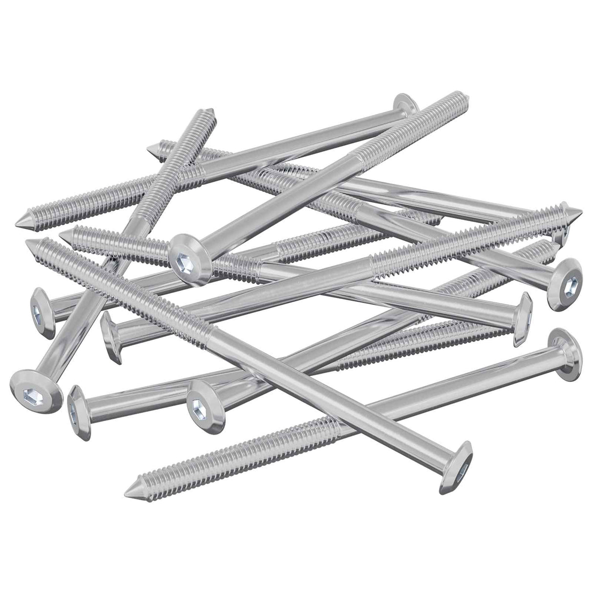 Vidaxl meubelschroeven 12 pcs zilver m6 x 100 mm staal
