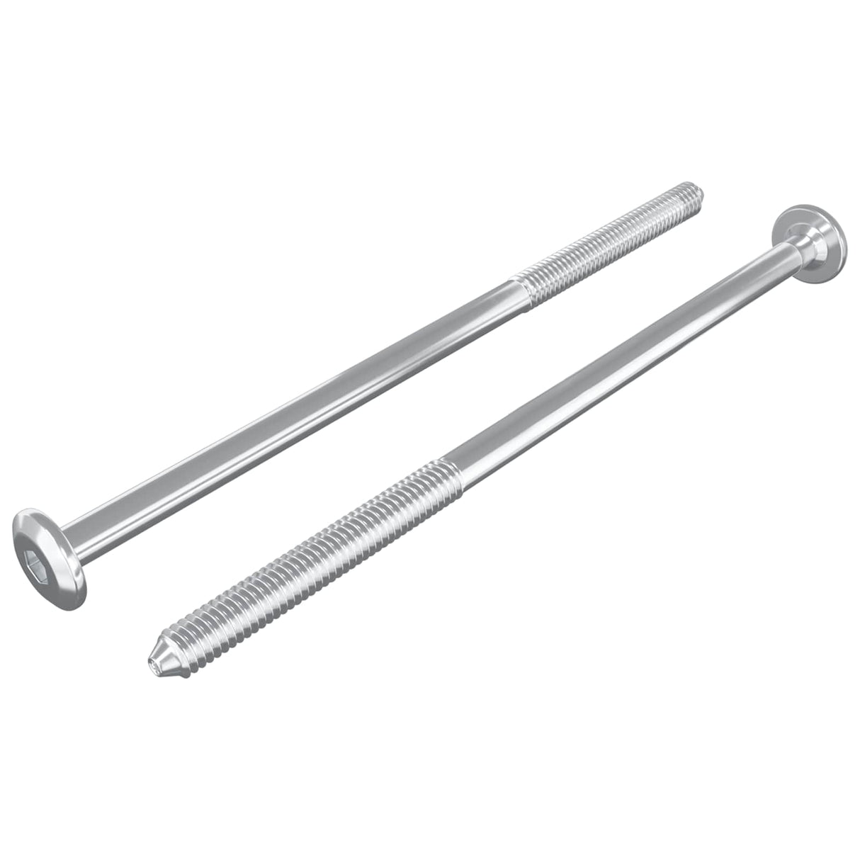 Vidaxl meubelschroeven 2 pcs zilver m6 x 120 mm staal
