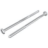 Vidaxl meubelschroeven 2 pcs zilver m6 x 120 mm staal