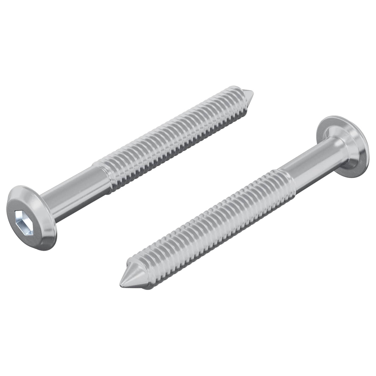 Vidaxl bout 2 pcs zilver m6 x 50 mm staal