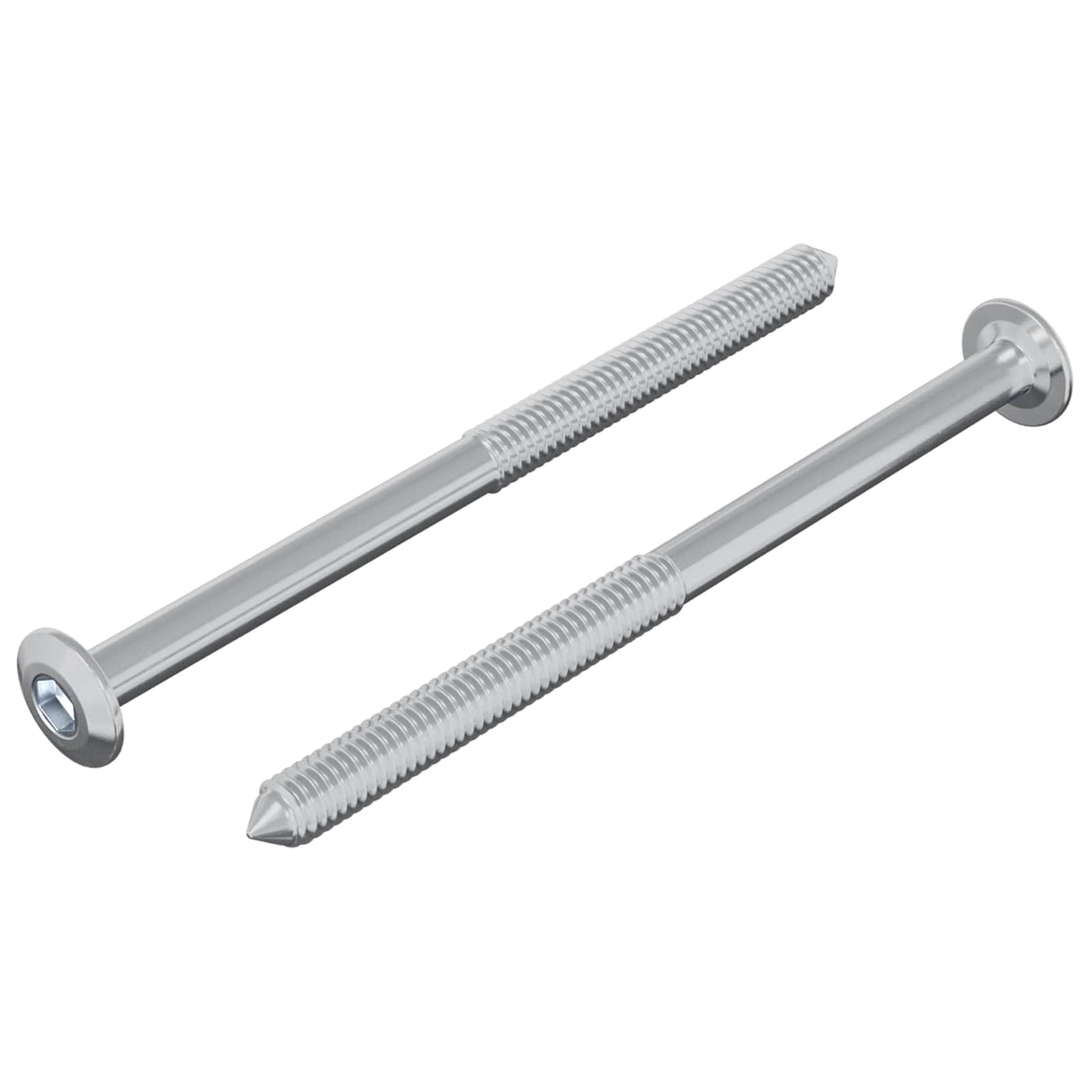 Vidaxl bout 2 pcs zilver m6 x 85 mm staal