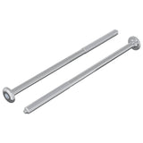 Vidaxl bout 2 pcs zilver m6 x 120 mm staal