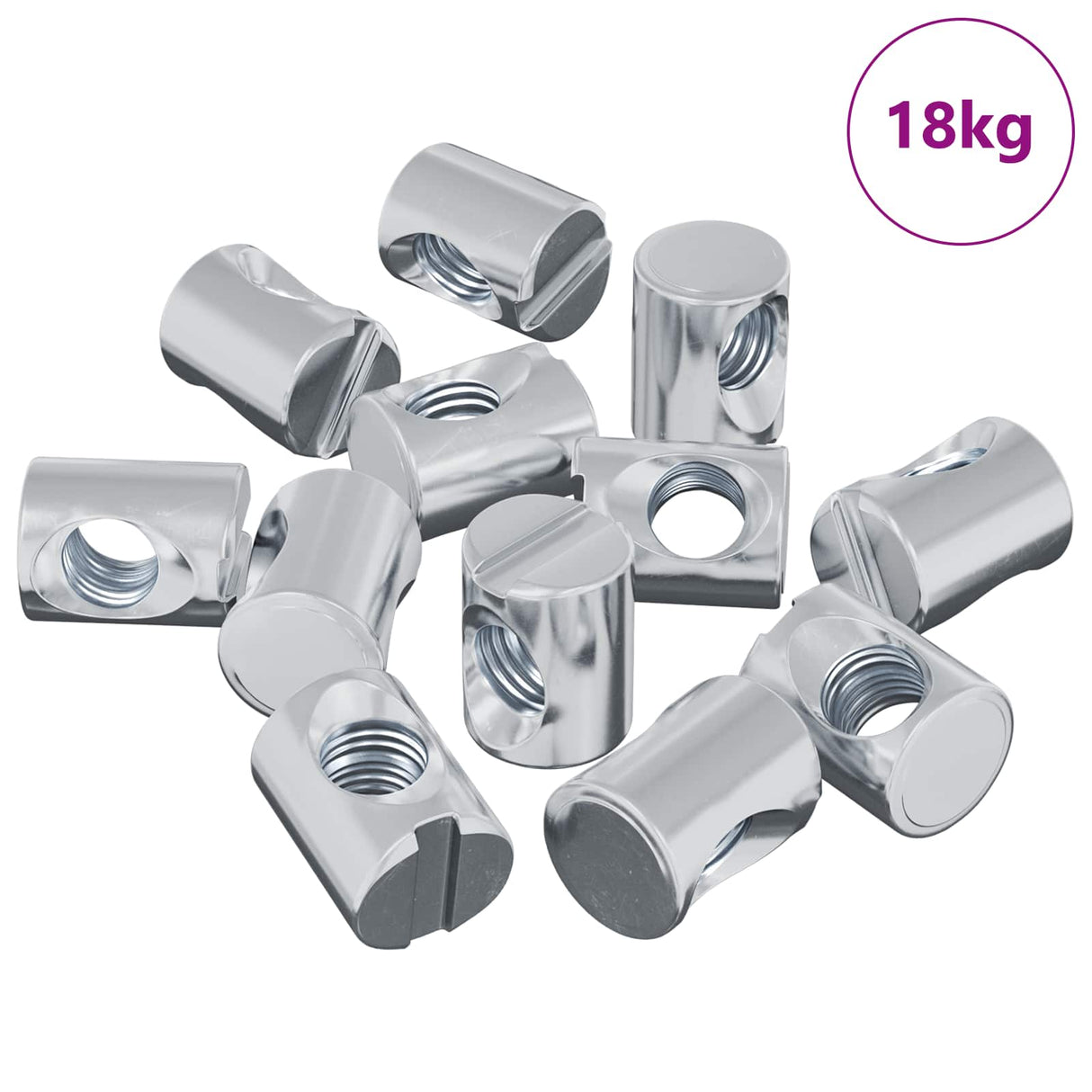Vidaxl meubel barrelmoer 3462 pcs verzinkt m6 x 13 mm ijzer