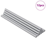 Vidaxl draadstaaf 12 pcs zilver 6 x 135 mm staal