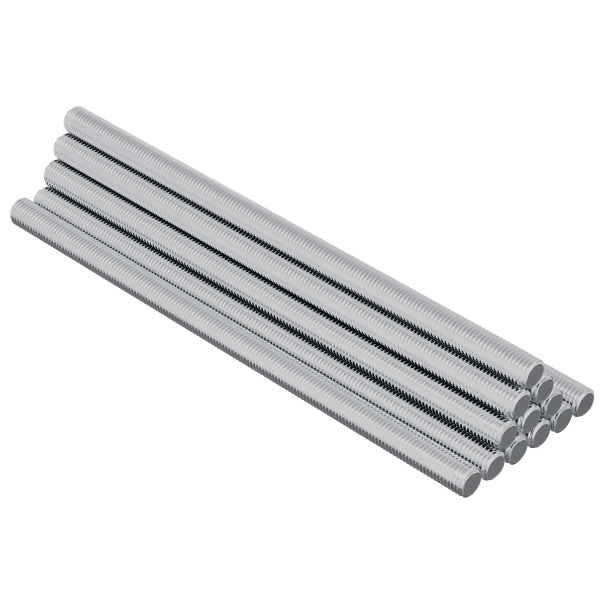 Vidaxl schroefdraadstangen 12 pcs zilver m6 x 120 mm metaal