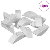 Vidaxl halve maan washer 12 pcs wit m6 polypropyleen