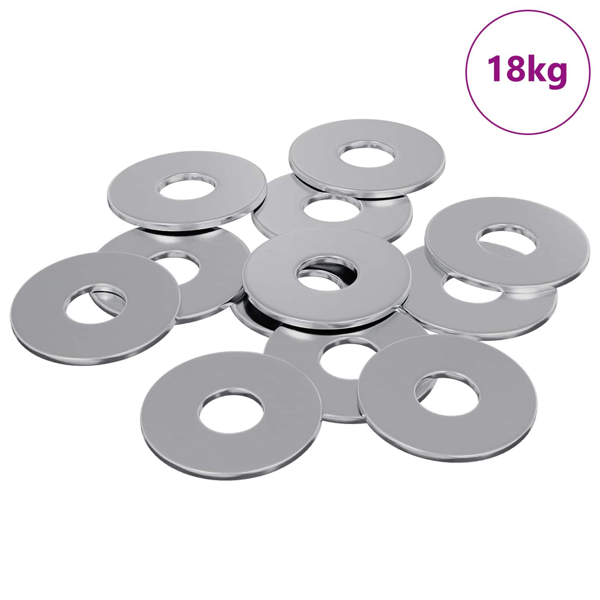 Vidaxl washers 9000 pcs zilver ijzer