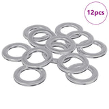 Vidaxl washers 12 pcs zilver 10 x 10 x 0,8 mm ijzer