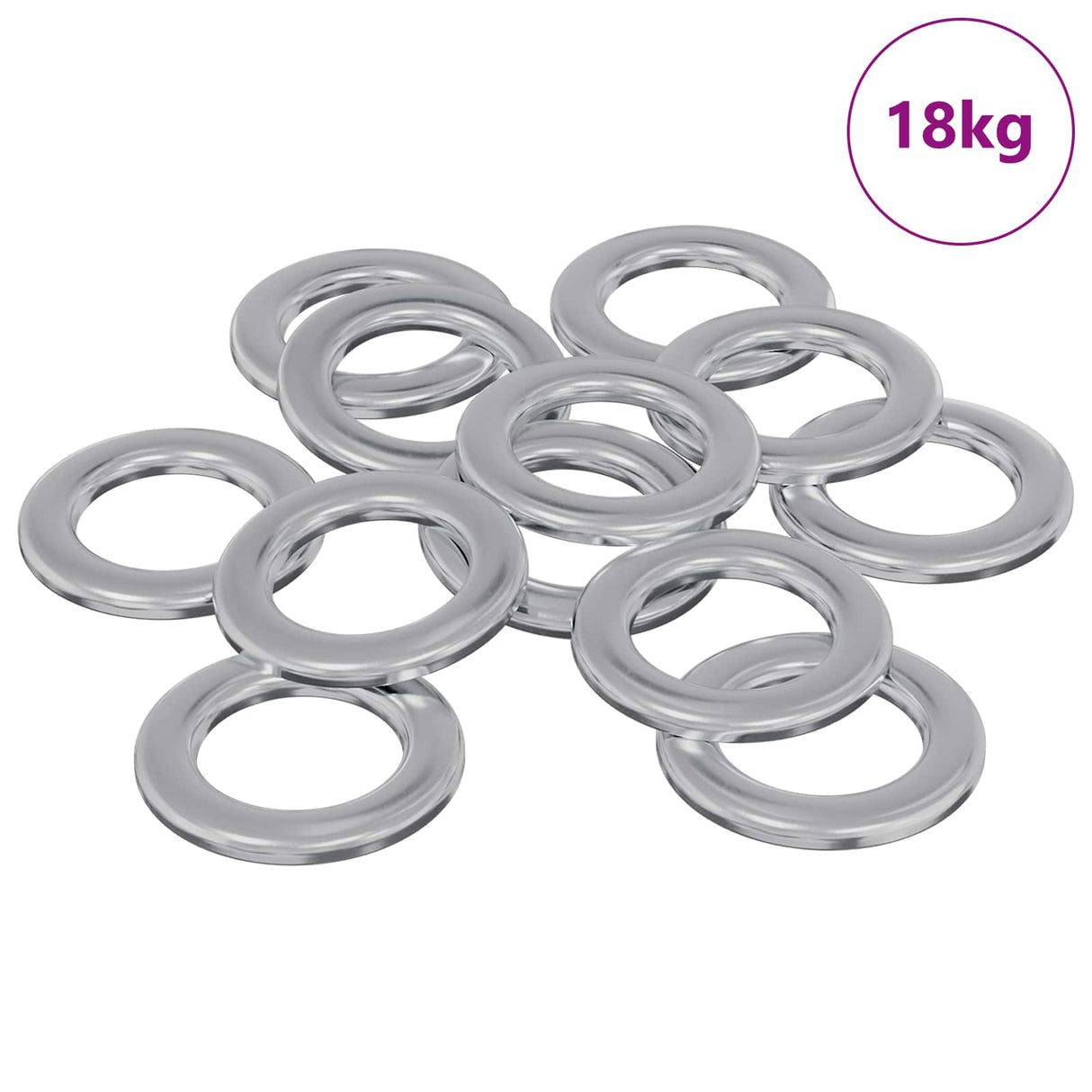 Vidaxl washers 52941 pcs zilver ijzer