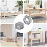 Vidaxl zeshoekige moeren 2 pcs zilver m8 ijzer
