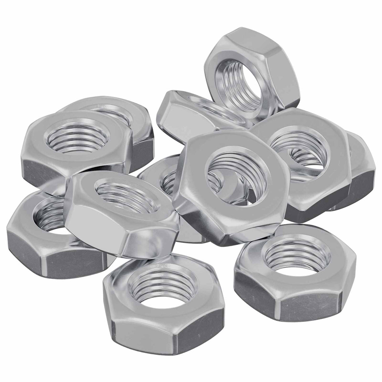 Vidaxl zeshoekige moeren 3600 pcs zilver ijzer