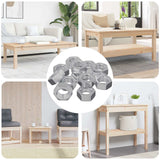 Vidaxl zeshoekige moer 12 pcs zilver m6 ijzer