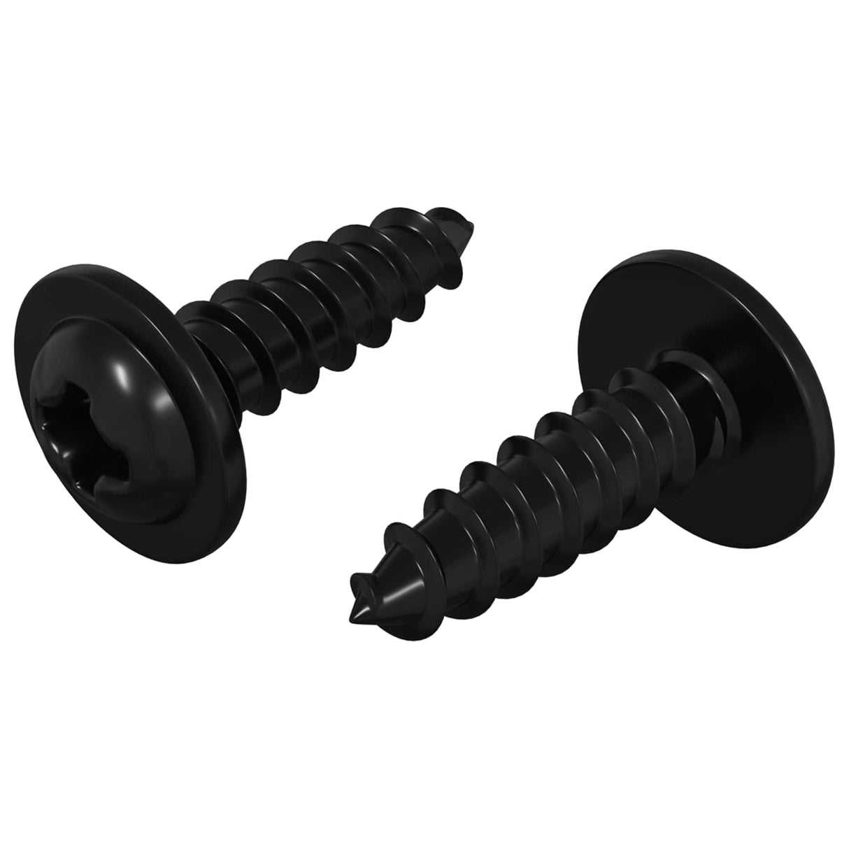 Vidaxl zelftappende nagel 2 pcs zwart 3,5 x 12 mm ijzer