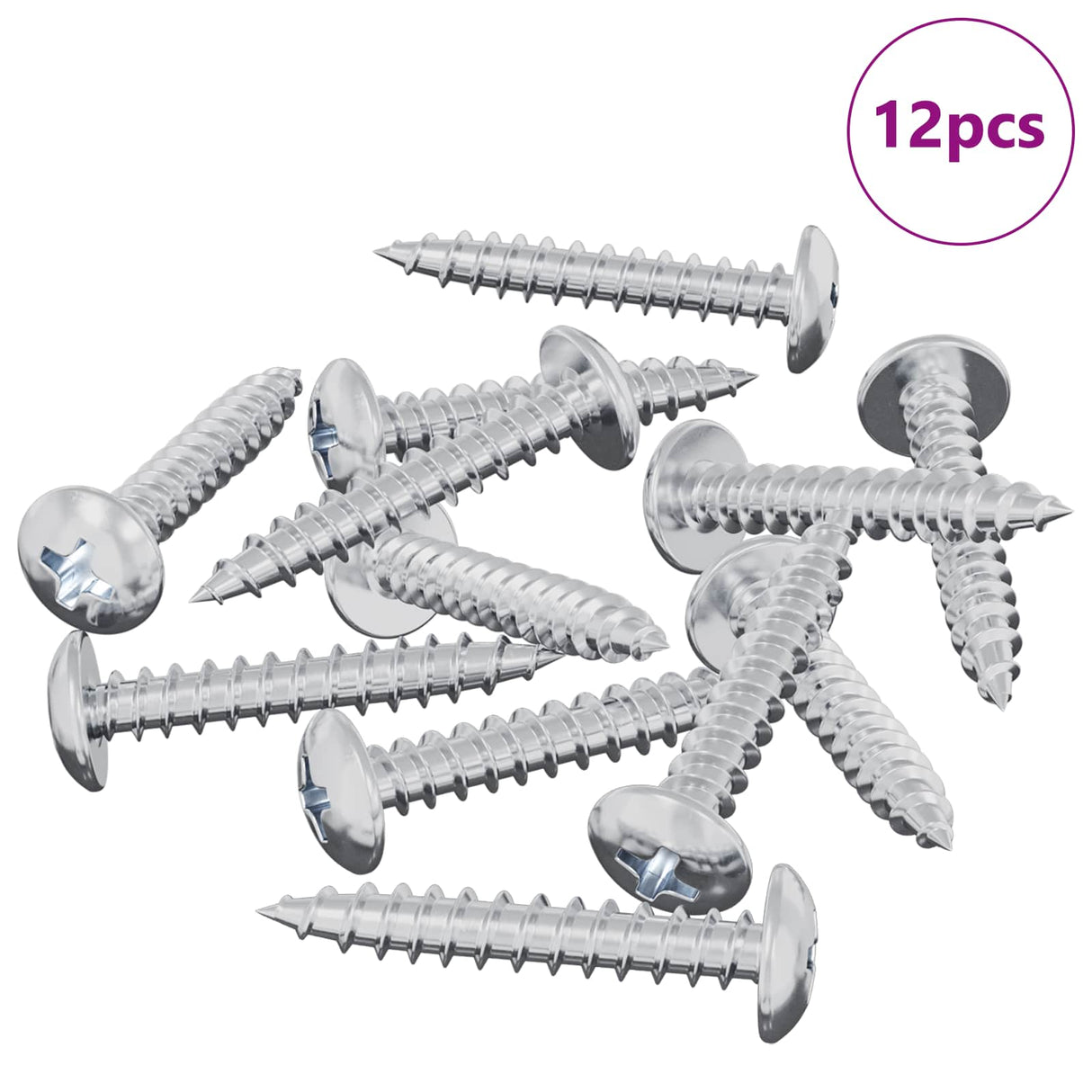 Vidaxl zelftappende nagel 12 pcs verzinkt 4 x 25 mm staal