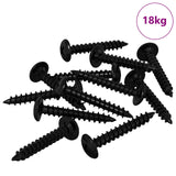 Vidaxl zelftappende nagel 9000 pcs zwart staal