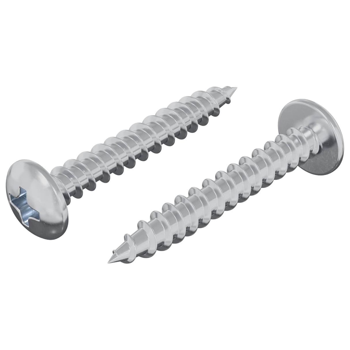 Vidaxl houten schroef 2 pcs zilver m4 x 28 mm ijzer