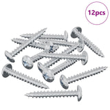 Vidaxl houten schroef 12 pcs zilver m4 x 28 mm ijzer