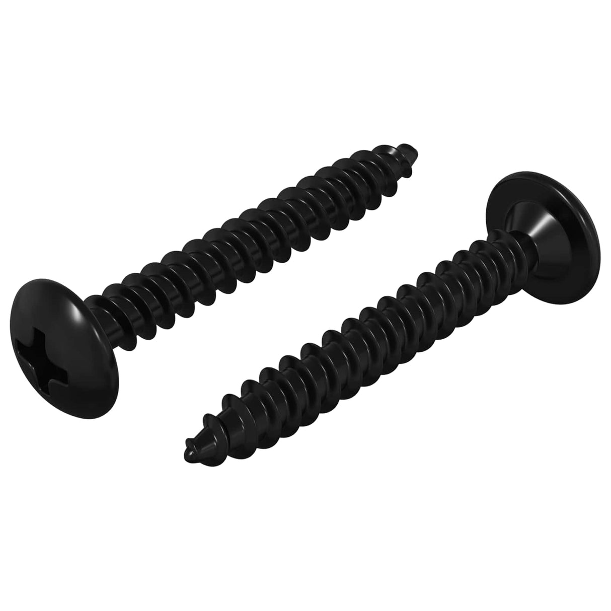 Vidaxl tapnagel 2 pcs zwart m4 x 28 mm staal