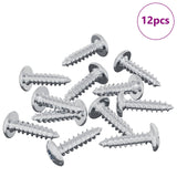Vidaxl bout 12 pcs zilver m4 x 16 mm staal