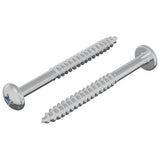Vidaxl houten schroef 2 pcs zilver 9,8 x 53 mm staal
