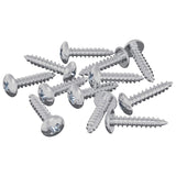 Vidaxl houten schroeven 12 pcs zilver m3,5 x 20 mm staal