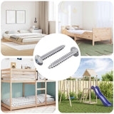 Vidaxl houten schroeven 2 pcs zilver m4 x 28 mm staal