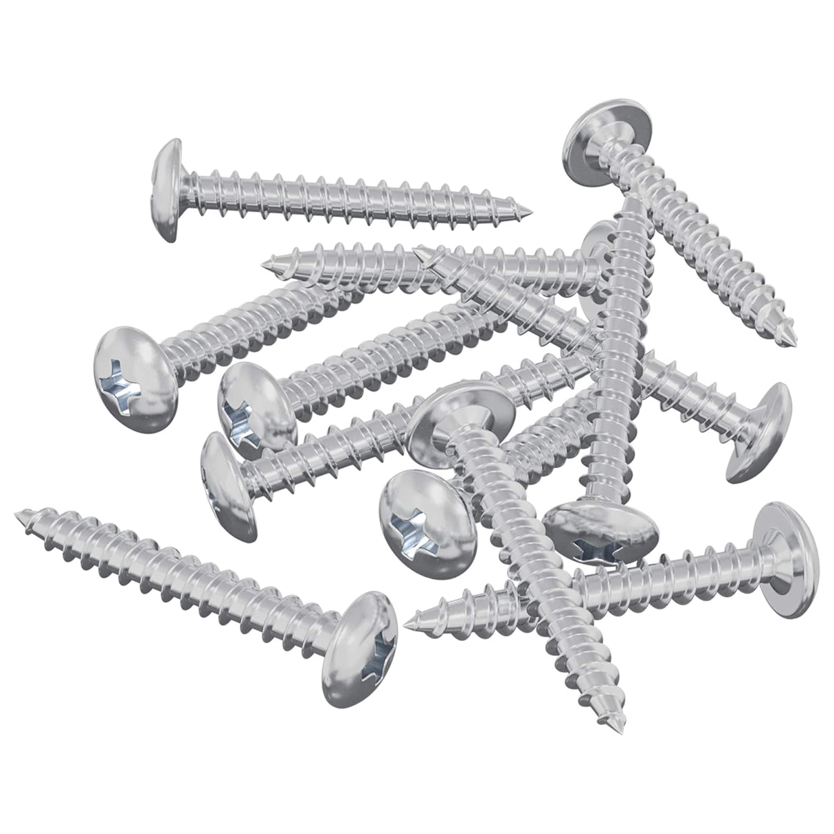 Vidaxl houten schroeven 12 pcs zilver m4 x 28 mm staal