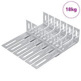 Vidaxl anti tip beugel effen 1268 pcs zilver ijzer