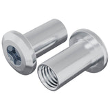 Vidaxl slotmoer 2 pcs nikkel m6 x 25 mm staal