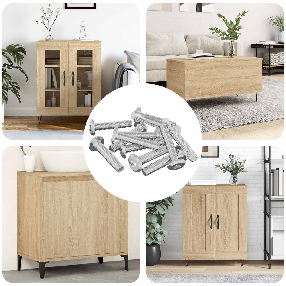 Vidaxl slotschroef effen 2647 pcs zilver staal