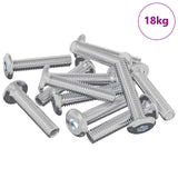 Vidaxl slotschroef effen 2647 pcs zilver staal