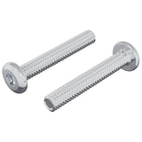 Vidaxl slotschroef effen 2 pcs zilver m6 x 35 mm staal