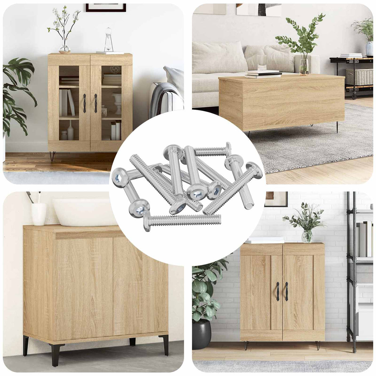 Vidaxl slotschroef effen 2514 pcs zilver staal
