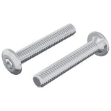 Vidaxl vergrendelingsschroef 2 pcs zilver m6 x 35 mm staal