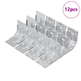 Vidaxl beugel 12 pcs verzinkt 106 x 55 x 1,5mm staal