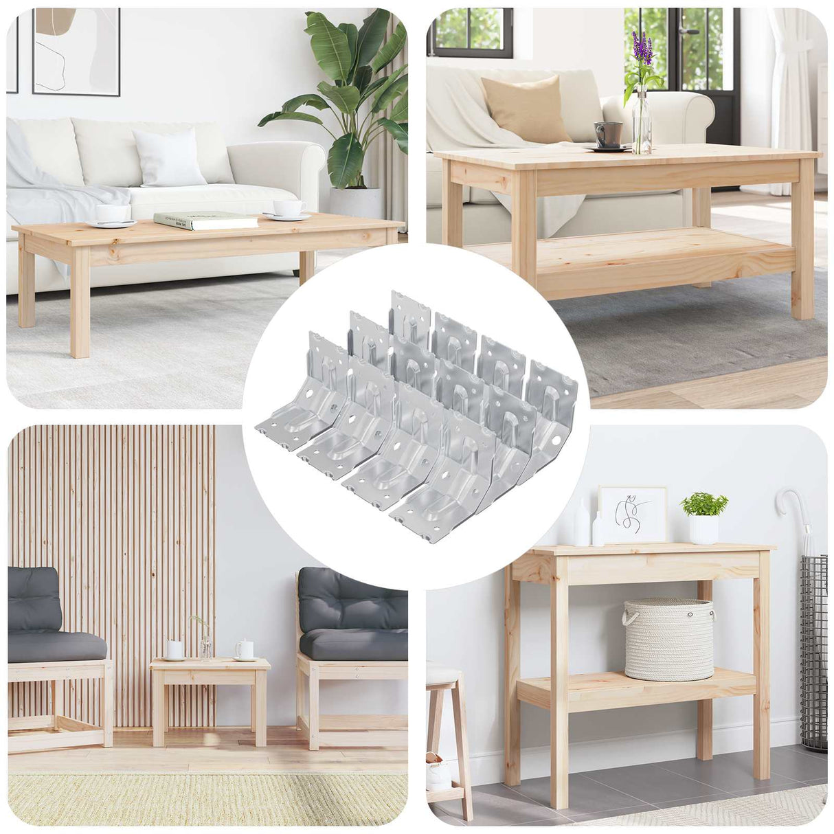 Vidaxl beugel 212 pcs verzinkt 106 x 55 x 1,5mm staal